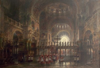 Interieur van de Basiliek van San Marco, Venetië, Italië, 1877 door Wyke Bayliss